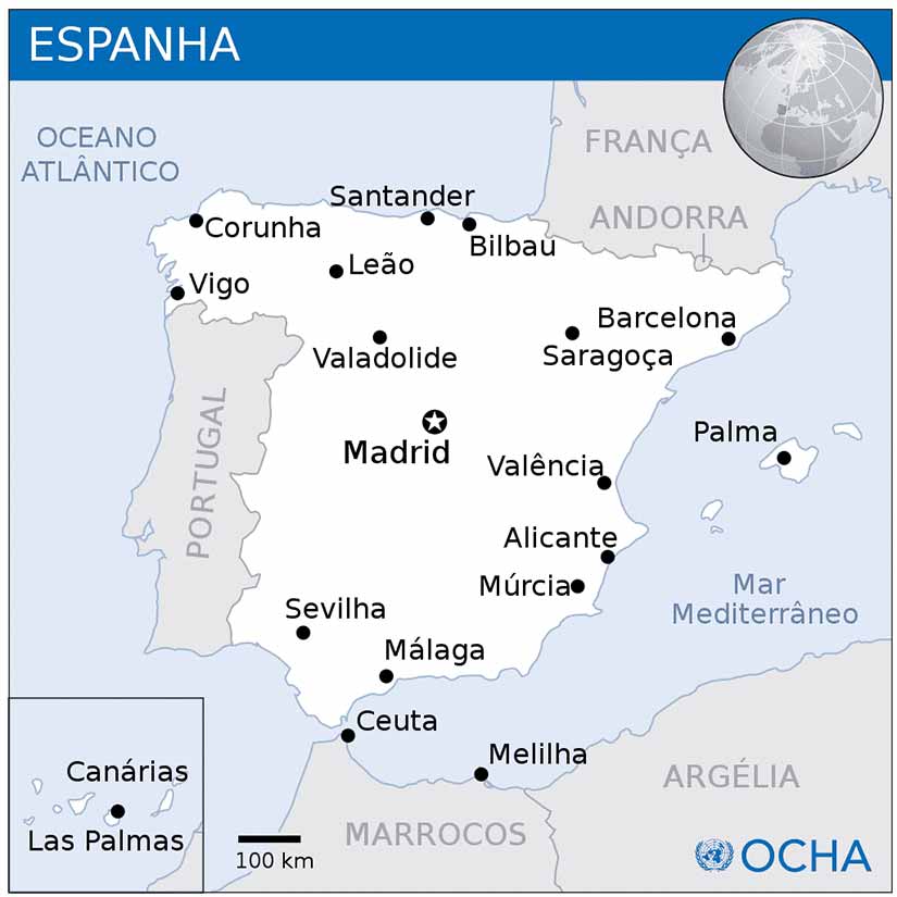 Mapas de Espanha e principais cidades, Viaje Comigo