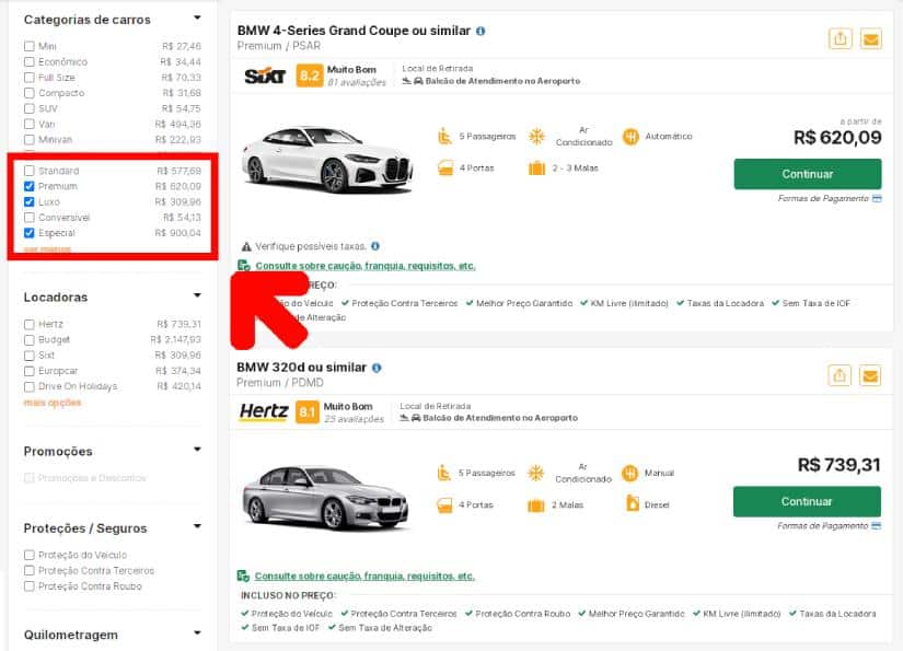 Aluguel de carros de luxo na Europa