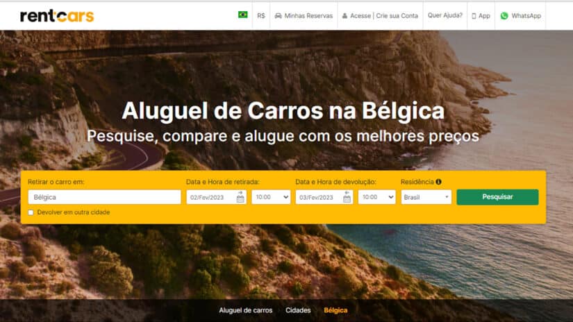 site para alugar carro na belgica