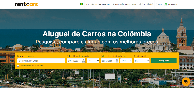 Onde alugar carro na Colômbia