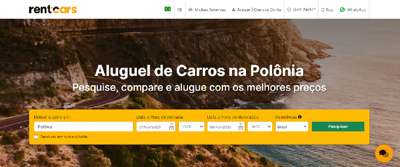 Aluguel de carro na Polônia