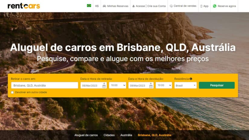 Melhores sites para alugar carro em Brisbane