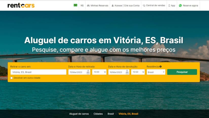 Melhores sites para alugar carro em Vitória
