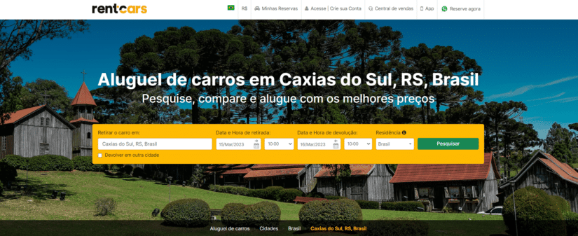 Carro alugado em Caxias do Sul