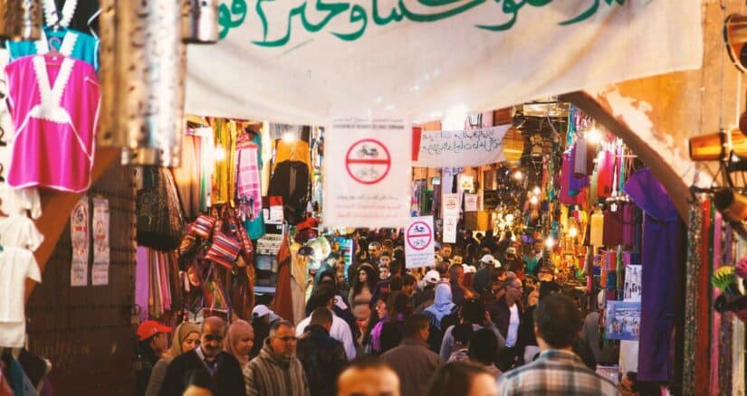 Compras nos souks de Marrakech