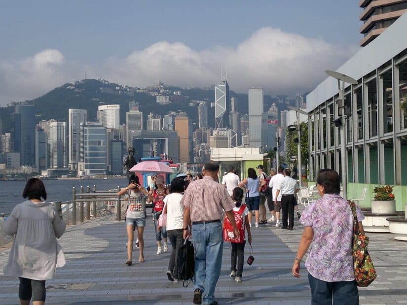 Passeio a pé em Hong Kong