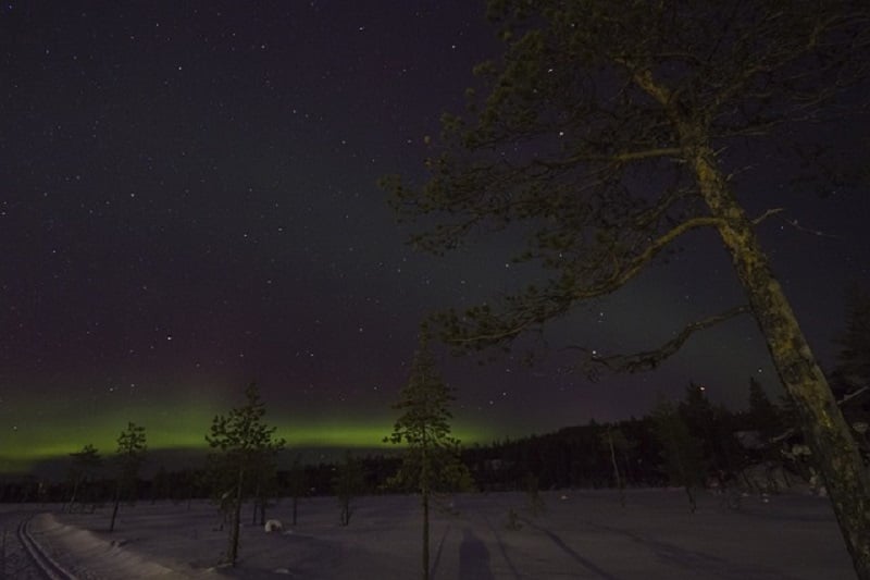 Aurora boreal na Lapônia