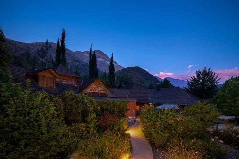 hotel com vista para o Cajon del Maipo
