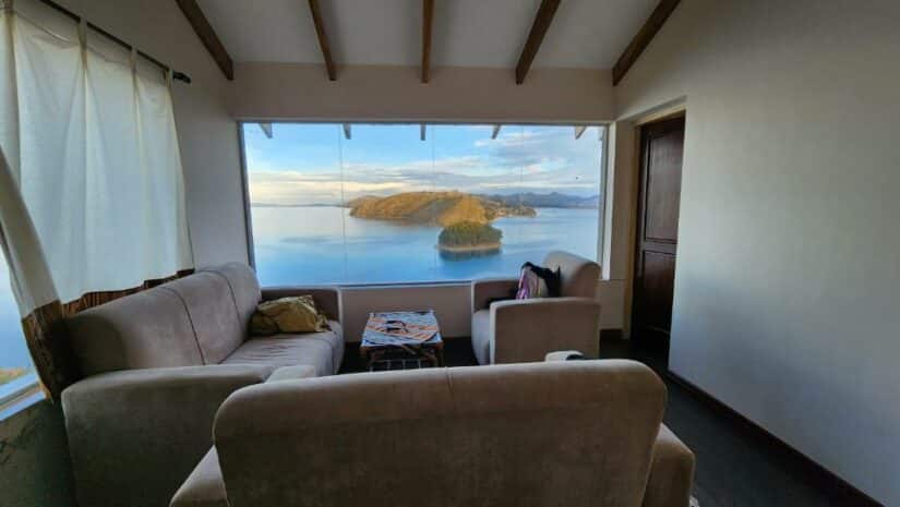 Hotel bem localizado na Isla del Sol na Bolívia