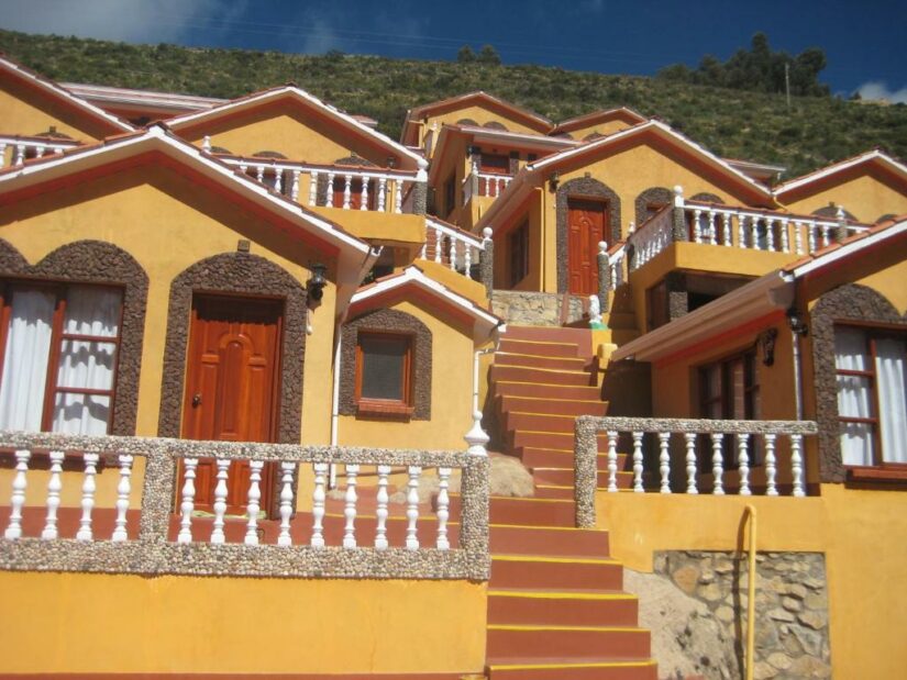 Hotel com varanda na Isla del Sol na Bolívia