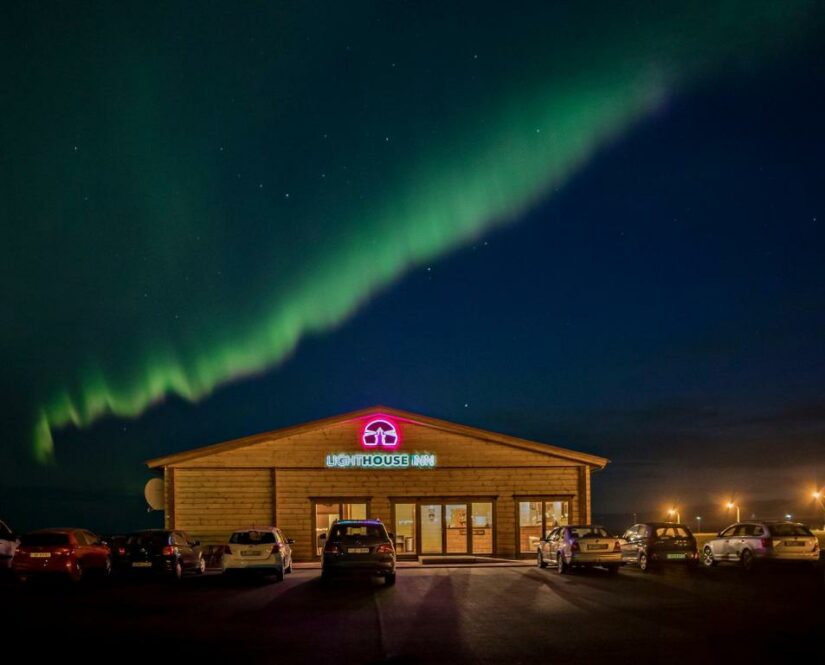 hotéis na Islândia para ver a aurora boreal bem localizados