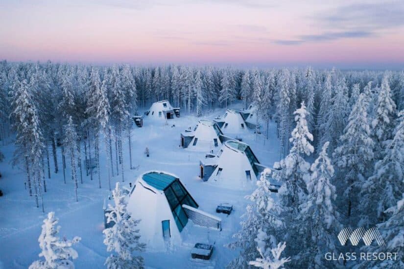 Hotéis na Finlândia para ver Aurora Boreal iglu