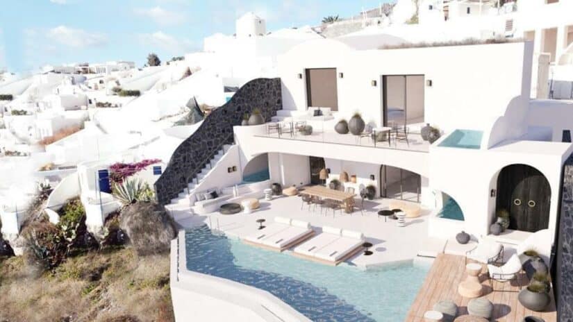 Hotéis com piscina no quarto na Grécia em Santorini
