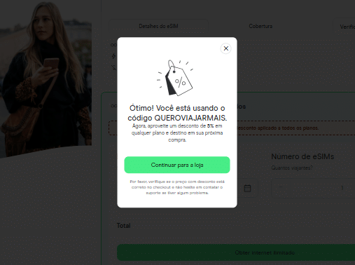  código de desconto chip europa