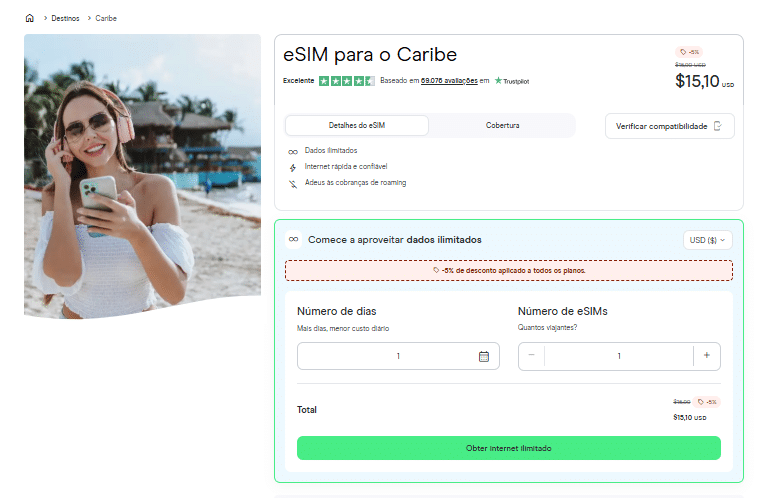 planos Holafly Caribe Holafly Caribe eSIM